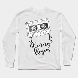 Good Vibes Kenny Rogers // Retro Ribbon Cassette Long Sleeve T-Shirt